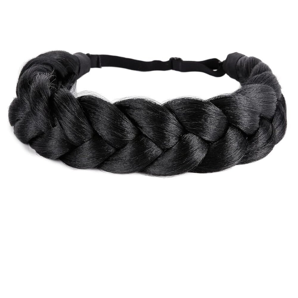 Bohemian Synthetic Hair Headband Oversized Braids Adjustable Elastic Women